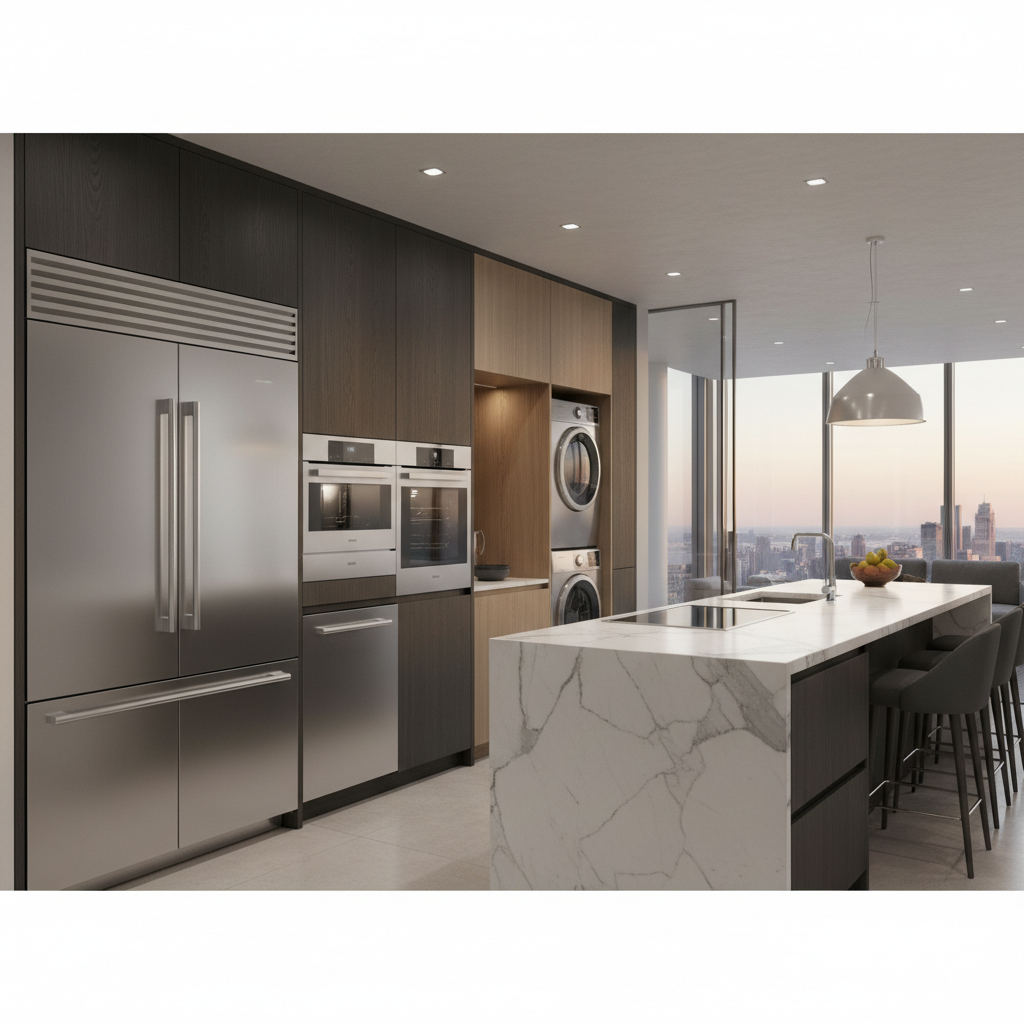Premium appliance suite in luxury home