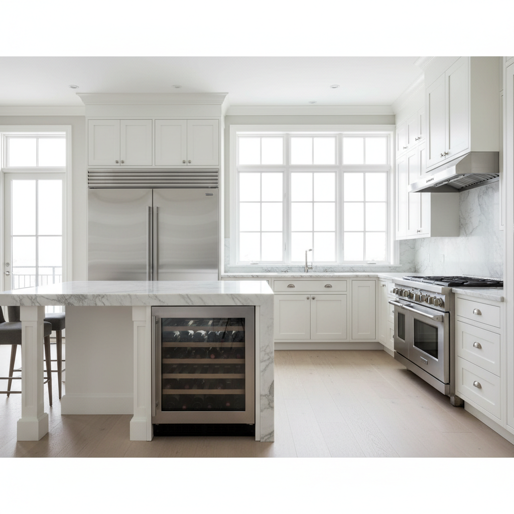 Luxury Alameda kitchen with premium built-in refrigeration